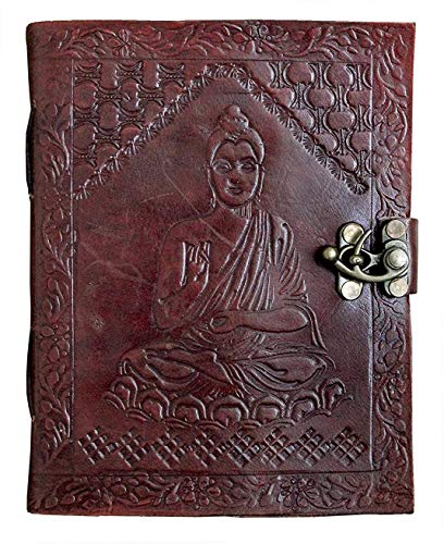 OVERDOSE Gautam Buddha Journal Notebook Handgemachtes Leder Reisetagebuch Schreib journal Organizer planer Tagebuch Size 5x7 inches | 12 x 17cm von OVERDOSE