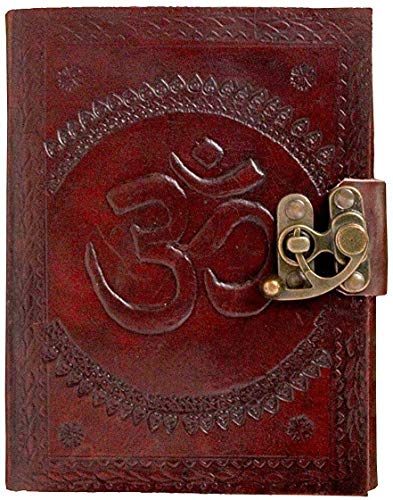 OVERDOSE OM Journal Diary Notebook Handgemachtes Leder Reisetagebuch Schreib Organizer planer Tagebuch Size 5x7 inches | 12x17 cm von OVERDOSE