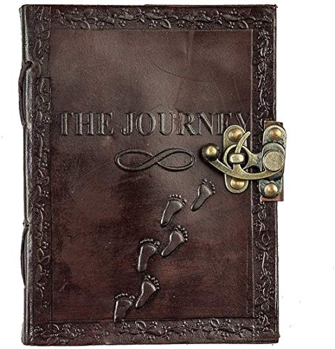 OVERDOSE The Journey Vintage Leather Journal Handgemachtes Leder Journal Reisetagebuch Schreib journal Organizer planer Tagebuch Size 5" x 7" inches 12 x 17cm von OVERDOSE