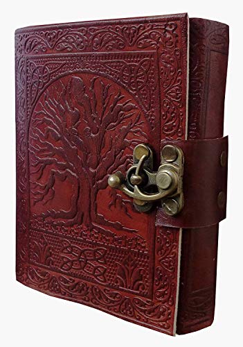 OVERDOSE Tree Journal Diary Notebook Handgemachtes Leder Journal Reisetagebuch Schreib journal Organizer planer Tagebuch Size 5x7 inches | 12x17 cm von OVERDOSE