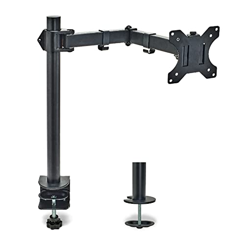 OVERMUST mit einem Arm für Monitor für 13-32 Zoll -Bildschirme - Höhenverstellbar bis zu 410 mm - Belastbarkeit 10 kg - Maximale Auszugslänge 460 mm - Neigung +/-90° - Drehung 180° - 230° von OVERMUST