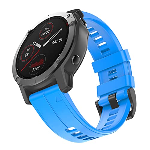 OVERSTEP Armband für Garmin Fenix 5/Fenix 5 Plus/Fenix 6/Fenix 6 Pro/Fenix 7/Forerunner 935/945/ Approach S60/Quatix 5, 22mm Breite Silikon Quick-Fit Uhrenarmband, Mehrfache Farben von OVERSTEP