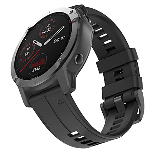 OVERSTEP Armband für Garmin Fenix 5/Fenix 5 Plus/Fenix 6/Fenix 6 Pro/Fenix 7/Forerunner 935/945/ Approach S60/Quatix 5, 22mm Breite Silikon Quick-Fit Uhrenarmband, Mehrfache Farben OVERSTEP Armband für Garmin Fenix 5/Fenix 5 Plus/Fenix 6/Fenix 6 Pro/Fenix 7/Forerunner 935/945/ Approach S60/Quatix 5, 22mm Breite Silikon Quick-Fit Uhrenarmband, Mehrfache Farben von OVERSTEP