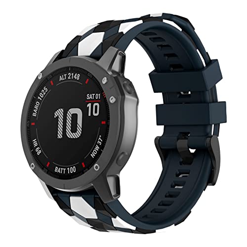 OVERSTEP Armband für Garmin Fenix 5X /Fenix 5X Plus/Fenix 6X/Fenix 6X Pro/Fenix 7X/Fenix 3 /Fenix 3 HR/Descent MK1/D2 Delta PX, 26mm Breite Silikon Estrazarmband Quick-Fit Uhrenarmband für Garmin von OVERSTEP