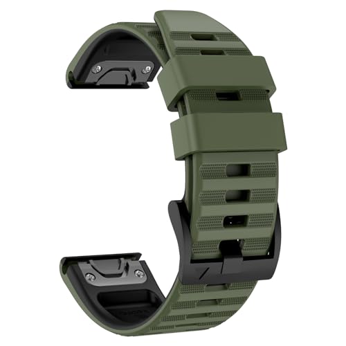 OVERSTEP Armband für Garmin Fenix 6X, 26 mm Silikonarmband für Fenix7X Pro/Fenix 7X/Fenix 6X/6X Pro Fenix 5X/5X Plus Fenix 3/3 HR von OVERSTEP