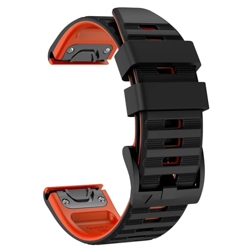 OVERSTEP Armband für Garmin Fenix 6X, 26 mm Silikonarmband für Fenix7X Pro/Fenix 7X/Fenix 6X/6X Pro Fenix 5X/5X Plus Fenix 3/3 HR von OVERSTEP