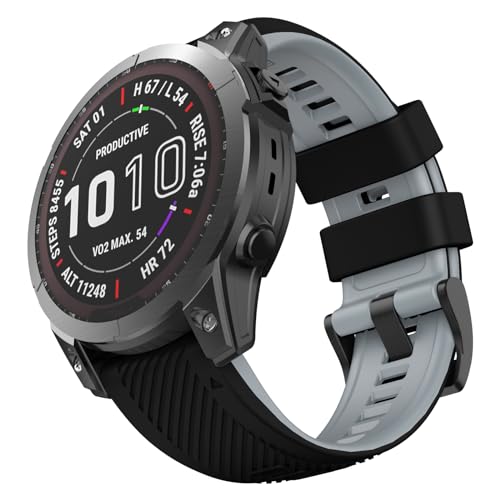 OVERSTEP Armband für Garmin Fenix 7X/Fenix 6X/Fenix 5X Armband, 26mm Silikonarmband Sportarmband für Garmin Epix Pro 51mm/Fenix 7X Pro/Fenix 6X Gps/Fenix 5X Plus OVERSTEP Armband für Garmin Fenix 7X/Fenix 6X/Fenix 5X Armband, 26mm Silikonarmband Sportarmband für Garmin Epix Pro 51mm/Fenix 7X Pro/Fenix 6X Gps/Fenix 5X Plus von OVERSTEP
