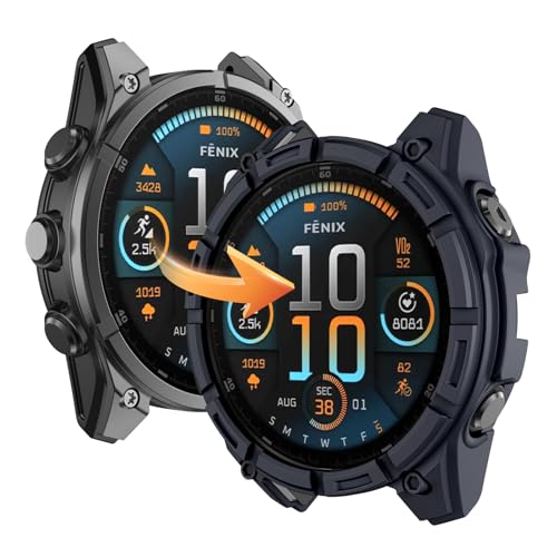 OVERSTEP Hülle kompatibel mit Garmin Fenix 8 47mm Solar, Weiche Anti Drop Ersatz Schutzhüllen Smart Watch Zubehör. von OVERSTEP