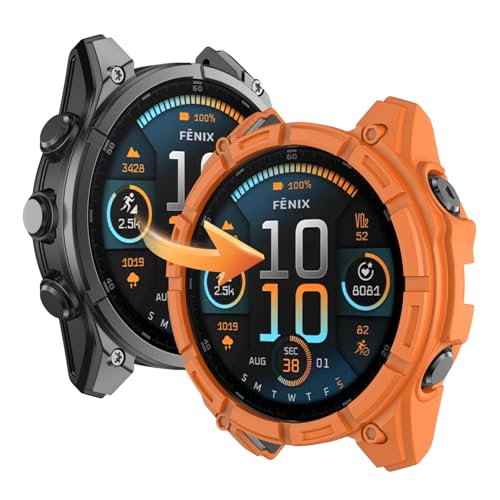 OVERSTEP Hülle kompatibel mit Garmin Fenix 8 47mm Solar, Weiche Anti Drop Ersatz Schutzhüllen Smart Watch Zubehör. von OVERSTEP