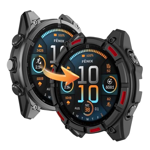 OVERSTEP Hülle kompatibel mit Garmin Fenix 8 47mm Solar, Weiche Anti Drop Ersatz Schutzhüllen Smart Watch Zubehör. von OVERSTEP