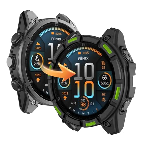 OVERSTEP Hülle kompatibel mit Garmin Fenix 8 47mm Solar, Weiche Anti Drop Ersatz Schutzhüllen Smart Watch Zubehör. von OVERSTEP