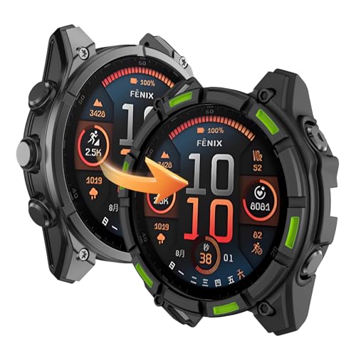 OVERSTEP Hülle kompatibel mit Garmin Fenix 8 51mm Solar, Weiche Anti Drop Ersatz Schutzhüllen Smart Watch Zubehör. von OVERSTEP