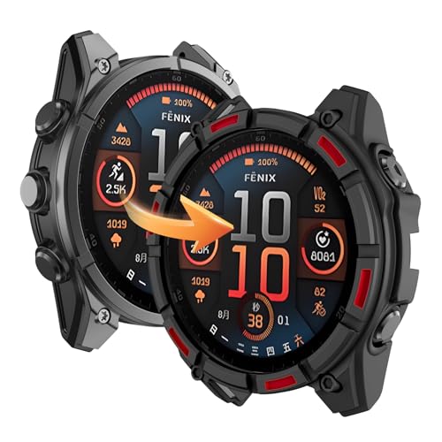 OVERSTEP Hülle kompatibel mit Garmin Fenix 8 51mm Solar, Weiche Anti Drop Ersatz Schutzhüllen Smart Watch Zubehör. von OVERSTEP