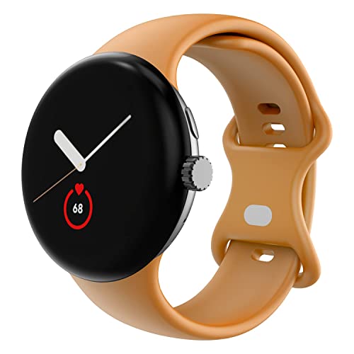 OVERSTEP Kompatibel für Google Pixel Watch Band, Pixel Watch weiches Silikon-Armband Wasserdichtes Sportband Band für Google Pixel Watch 2022（L） von OVERSTEP