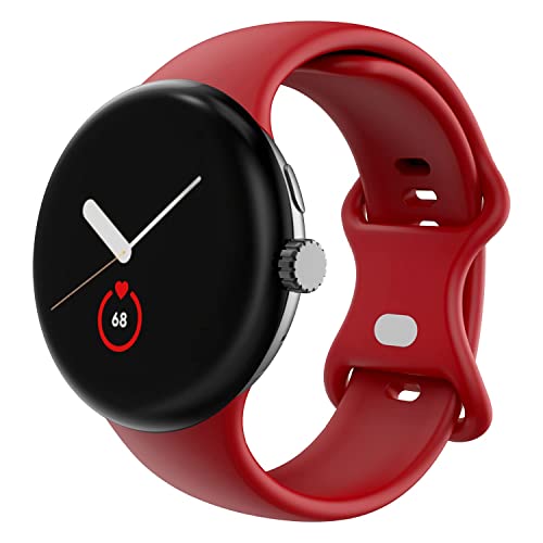 OVERSTEP Kompatibel für Google Pixel Watch Band, Pixel Watch weiches Silikon-Armband Wasserdichtes Sportband Band für Google Pixel Watch 2022（L） von OVERSTEP