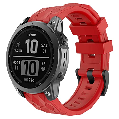 OVERSTEP für Garmin Fenix 7x, 26MM weiches Silikonband für Garmin Fenix 7x/Fenix 5x/Fenix 5x Plus, Fenix 6x, Fenix 6x Pro, Fenix 3/Fenix 3 HR Smartwatch von OVERSTEP