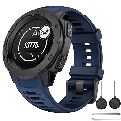 OVERSTEP kompatibel mit Garmin Instinct Band, weiches Silikon-Ersatzarmband kompatibel mit Garmin Instinct/Solar/Tactical/Instinct 2 von OVERSTEP