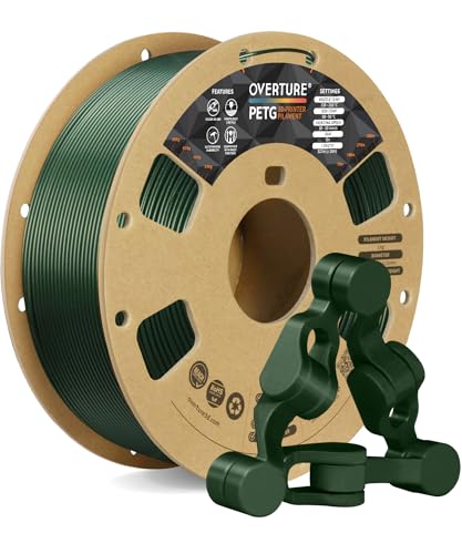 OVERTURE PETG Filament Aufgerüstet 1,75 mm, 1kg (2,2 lbs) Spule, 3D-Druck-Filament, Maßgenauigkeit +/- 0.02 mm (Armeegrün) von OVERTURE