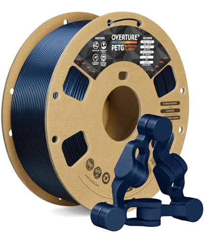 OVERTURE PETG Filament Aufgerüstet 1,75 mm, 1kg (2,2 lbs) Spule, 3D-Druck-Filament, Maßgenauigkeit +/- 0.02 mm (Sternenblau) von OVERTURE