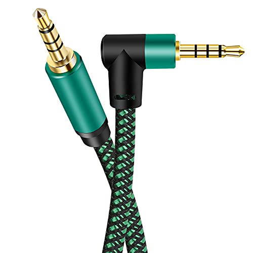 OVGCYG AUX-Kabel, 3,5 mm, Audio-Mikrofonkabel, 90 Grad, 4-polig, TRRS-Stecker auf Stecker, Mini-Klinkenstecker, Stereokabel, kompatibel mit Auto, AUX, Mikrofon, Headset, Kopfhörer, Lautsprecher, Xbox, OVGCYG AUX-Kabel, 3,5 mm, Audio-Mikrofonkabel, 90 Grad, 4-polig, TRRS-Stecker auf Stecker, Mini-Klinkenstecker, Stereokabel, kompatibel mit Auto, AUX, Mikrofon, Headset, Kopfhörer, Lautsprecher, Xbox, von OVGCYG