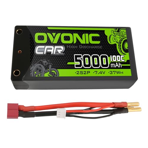OVONIC 2s Lipo Akku 7,4 V 5000mAh 100C Shorty Lipo Akku Hartschalenetui mit 4-mm Geschoss Steckverbinder für RC-Fahrzeuge im Maßstab 1:10 OVONIC 2s Lipo Akku 7,4 V 5000mAh 100C Shorty Lipo Akku Hartschalenetui mit 4-mm Geschoss Steckverbinder für RC-Fahrzeuge im Maßstab 1:10 von OVONIC