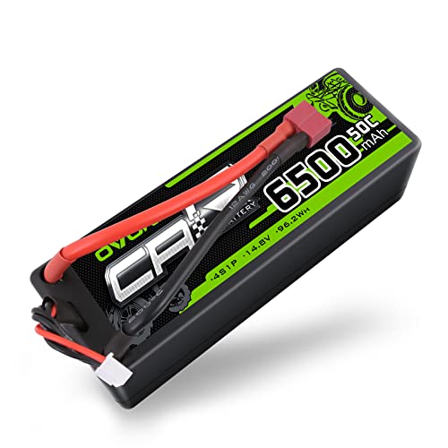 OVONIC Lipo Akku 4S 14.8V 6500mAh 50C mit Deans T Stecker Hardcase LiPo Batterie Zellen für FPV UAV RC Flugzeug Auto Evader BX Quadcopter Hubschrauber LKW Boot (1 Stück) von OVONIC