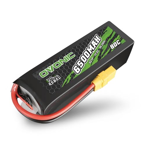 OVONIC Lipo RC Akku 80C 6500mAh 4S Lipo Akku mit XT90 Stecker für RC Auto RC Truggy Buggy RC Hobby OVONIC Lipo RC Akku 80C 6500mAh 4S Lipo Akku mit XT90 Stecker für RC Auto RC Truggy Buggy RC Hobby von OVONIC