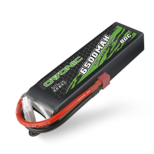 OVONIC RC Lipo Akku 3S 11.1V 6500mAh 80C Deans T Stecker Hardcase LiPo Batterie Zellen für FPV RC Flugzeug Auto Evader BX Quadcopter Hubschrauber LKW Boot (1 Stück) von OVONIC