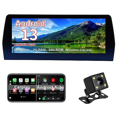 OVRICH Android 13 Autoradio Multimedia mit Wireless CarPlay Android Auto,GPS Navigation,Bluetooth,WiFi,4G,SWC für BMW 3er E90 CIC-System mit iDrive-System von OVRICH