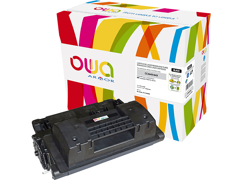 OWA K15109OW Toner Schwarz (HP CC364X, CC 364 X, 64X BLACK, NO BK) von OWA