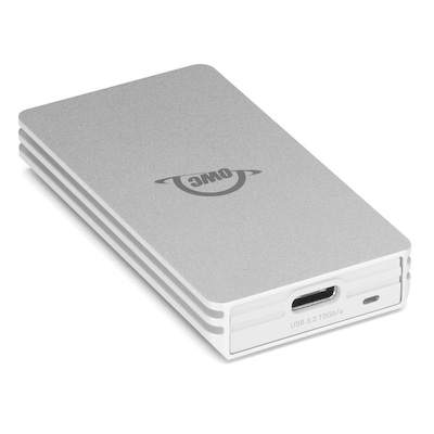 OWC 2TB Envoy Portable SSD mit USB-C Anschluss (10GB/s) Silber Aluminium von OWC Digital