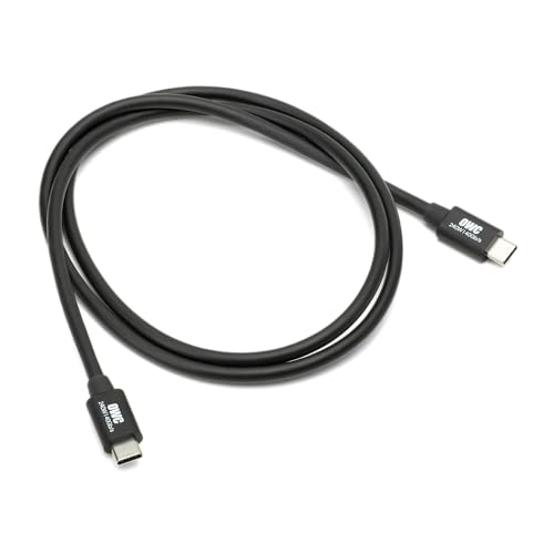 OWC - 1,0m Thunderbolt 4 / USB-C Kabel - Voll funktionsfähig für alle Thunderbolt 3 und 4, USB-C, und USB4 Geräte, bis zu 40 Gb/s, 100 Watt, 20V/5A, kompatibel für 8K Thunderbolt oder USB-C Display von OWC