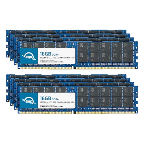 OWC - 128GB Memory Upgrade Kit - 8 x 16GB PC23400 DDR4 ECC-R 2933MHz RDIMMs für Mac Pro 2019 Modelle von OWC