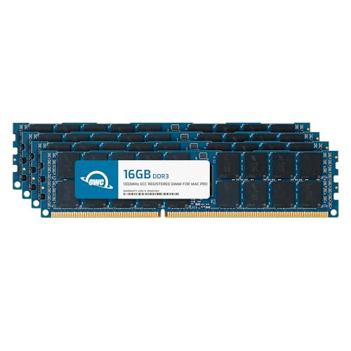 OWC - 64GB Memory Upgrade Kit - 4 x 16GB PC10600 DDR3 ECC-R 1333MHz DIMMs für Mac Pro 2009-2012 'Nehalem' & 'Westmere' Modelle von OWC