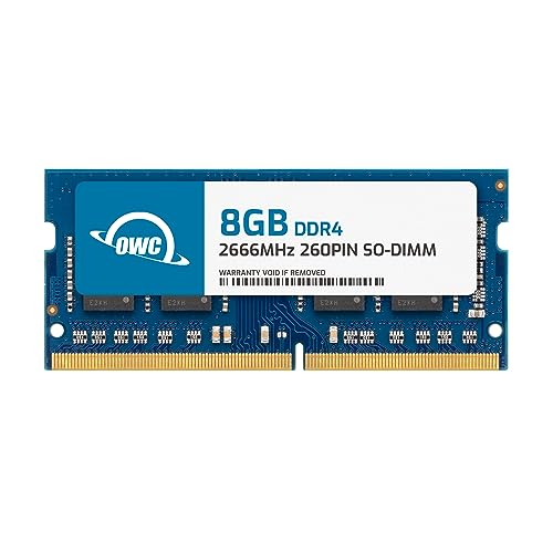 OWC 8,0 GB 2666 MHz DDR4 PC4-21300 SO-DIMM 260-Pin-Speicher-Upgrade (OWC2666DDR4S08G) für den 20-Zoll-iMac 2019-2020 (iMac19,1 iMac20,1 iMac20,2) von OWC