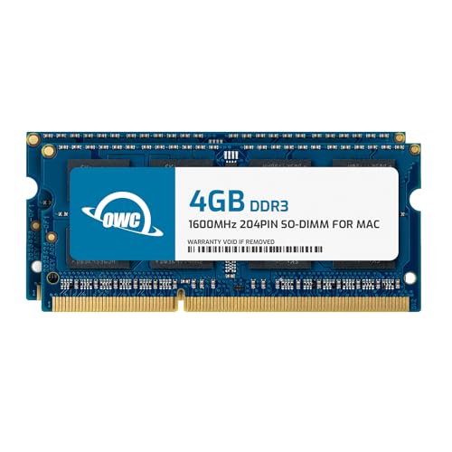 OWC - 8GB Memory Upgrade Kit - 2 x 4GB PC12800 DDR3L 1600MHz SO-DIMMs für 2011-2015 iMac, 2011-12 Mac Mini, und 2011-2012 MacBook Pro (Non-Retina Display) Modelle von OWC