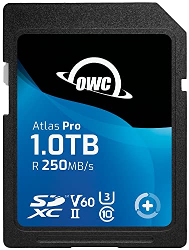 OWC Atlas Pro SDXC UHS-II V60 Media Card Premium Speicherkarte für gängige Fotos und Videoaufnahmen bis zu 4K - 1TB von OWC