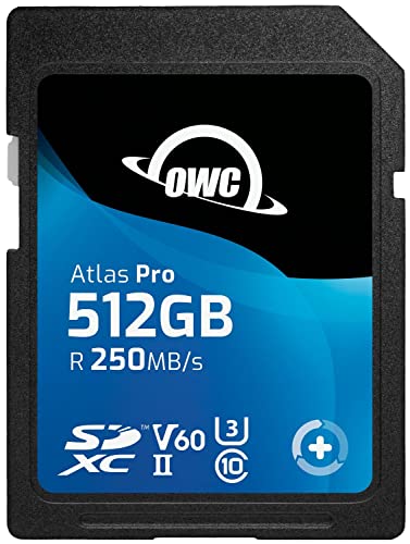 OWC Atlas Pro SDXC UHS-II V60 Speicherkarte, kostengünstig und von höchster Qualität für die gängigsten Aufnahmen von Fotos und Videos bis zu 4 K - 512 GB von OWC