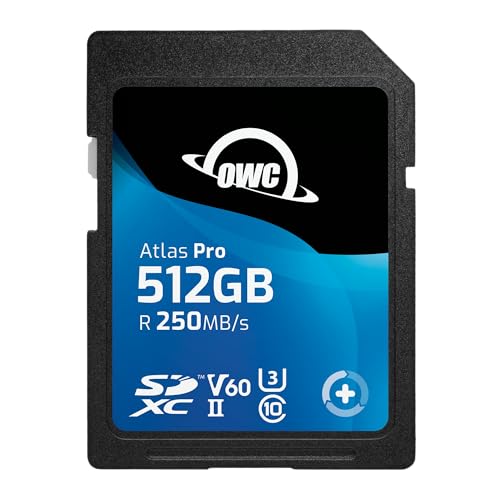 OWC Atlas Pro SDXC UHS-II V60 Speicherkarte, kostengünstig und von höchster Qualität für die gängigsten Aufnahmen von Fotos und Videos bis zu 4 K - 512 GB OWC Atlas Pro SDXC UHS-II V60 Speicherkarte, kostengünstig und von höchster Qualität für die gängigsten Aufnahmen von Fotos und Videos bis zu 4 K - 512 GB von OWC