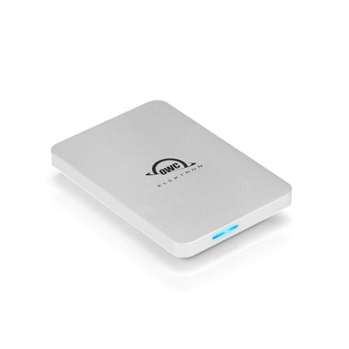 OWC - Envoy Pro Elektron - 2.0 TB - NVMe M.2 SSD, USB 3.2 Gen 2 Typ-C bis zu 10Gb/s, bis zu 1011MB/s, USB 2.0/3.0 kompatibel, tragbar, staubdicht und wasserdicht nach IP67 (Rugged), Bus-betrieben von OWC