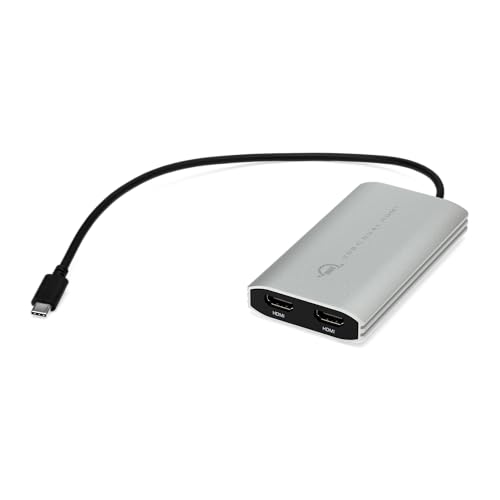 OWC USB-C Dual HDMI 4K Display Adapter mit DisplayLink - für Apple Silicon M1 & M2 Macs oder andere Macs oder PCs mit USB-C oder Thunderbolt von OWC