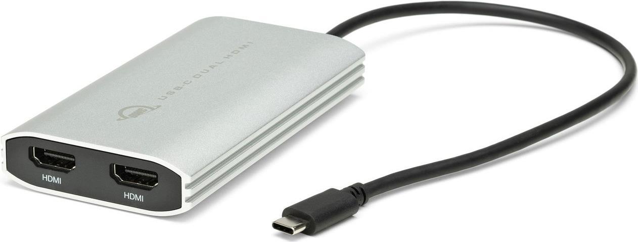 Other World Computing OWC - Videoadapter - 24 pin USB-C männlich zu HDMI, USB-C (nur Spannung) weiblich - Schwarz, Silber - 4K Unterstützung (OWCCADPDL2HDMI) von OWC