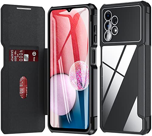 Hülle für Samsung Galaxy A04s|A13 4G|A13 5G,Samsung A04s|A13 Klapphülle,Upgraded Premium PU Leder Klappbar Hülle Stoßfest Flipcase Schutzhülle Magnet Kartenfach Standfunktion Tasche Handyhülle Schwarz Hülle für Samsung Galaxy A04s|A13 4G|A13 5G,Samsung A04s|A13 Klapphülle,Upgraded Premium PU Leder Klappbar Hülle Stoßfest Flipcase Schutzhülle Magnet Kartenfach Standfunktion Tasche Handyhülle Schwarz von OWKEY