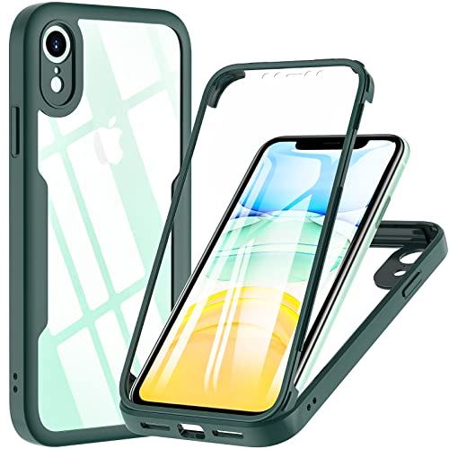 OWKEY iPhone XR Hülle Mit Eingebautem Displayschutz - 360° Rundumschutz TPU Robust Bumper Case Stoßfest Schutzhülle Für 6,1 Zoll - Grün OWKEY iPhone XR Hülle Mit Eingebautem Displayschutz - 360° Rundumschutz TPU Robust Bumper Case Stoßfest Schutzhülle Für 6,1 Zoll - Grün von OWKEY