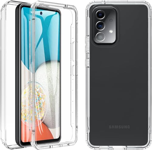 OWKEY für Samsung Galaxy A53 Hülle, Stoßfest Silikon Samsung A53 5G Handyhülle, 360° Rundumschutz Schutzhülle mit Integriertem Displayschutz, Bumper Case für Samsung Galaxy A53 (Klar) von OWKEY