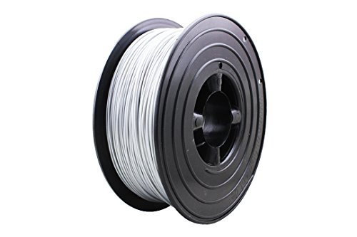 3D Filament 1kg B-Ware Filament Rolle in verschiedenen Farben Rot Gold Silber Grün Blau Braun Lila Violett Beige Transparent Gelb Orange Schwarz Weiß (Aluminium-Weiß (B-Ware)) von OWL-FIlaments