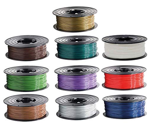 10x 1kg PLA Filament Rolle 1,75mm 10 Farben X-MAS SPECIAL für 3D Drucker 3D Printer oder Stift 10er Set (10Kg) von OWL-Filament