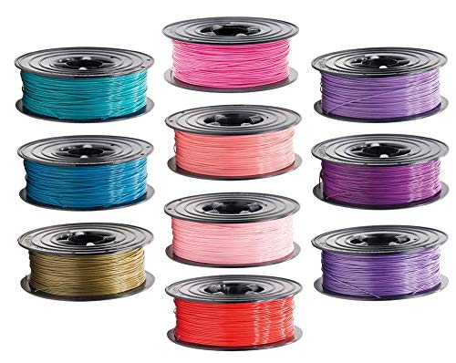 10x PLA Filament 1kg Rolle 1,75mm 10 Farben Girl-Colors für 3D Drucker 3D Printer oder Stift 10er Set (10Kg) von OWL-Filament