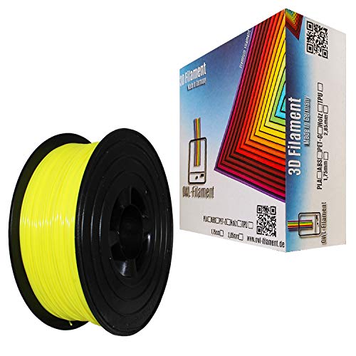 OWL-Filament 3D-Drucker PET-G 1,75mm 1kg Spule Rolle (Neon Gelb) von OWL-Filament