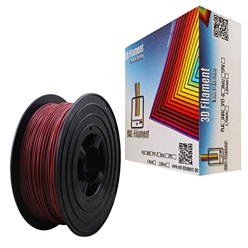 OWL-Filament 3D-Drucker PLA 1,75mm 1kg Spule Rolle (Orientrot) von OWL-Filament